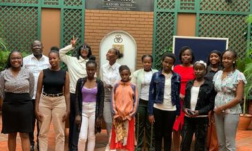 Group photo showing young people from LIGHT's participatory workshop in Kenya